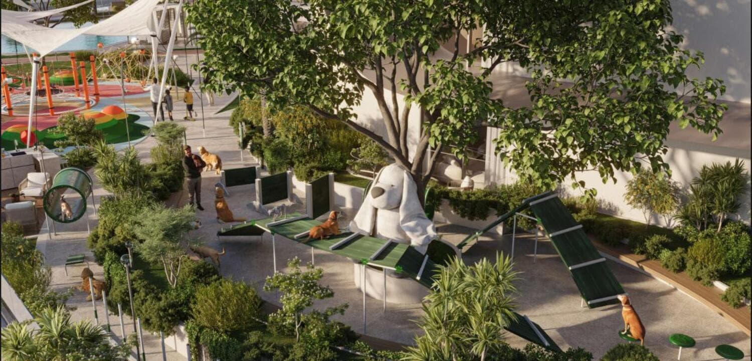 Voxa Pantheon amenity Dog Park - JVT (Jumeirah Village Triangle), Dubai - by Pantheon