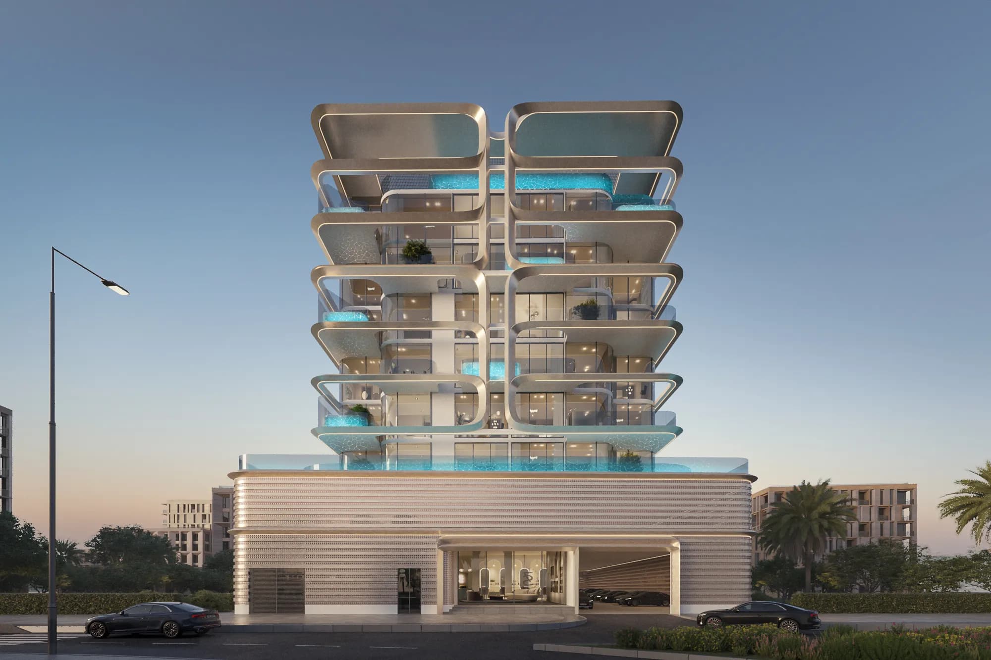 Vue Dorée exterior view - Palm Deira, Dubai - by Crystal Bay Development