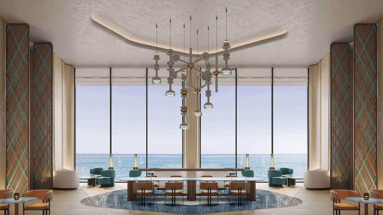 W Hotels and Residences Al Marjan amenity Residents Lounge in Al Marjan Island, Ras Al Khaimah, by Dalands Holding FZ LLC