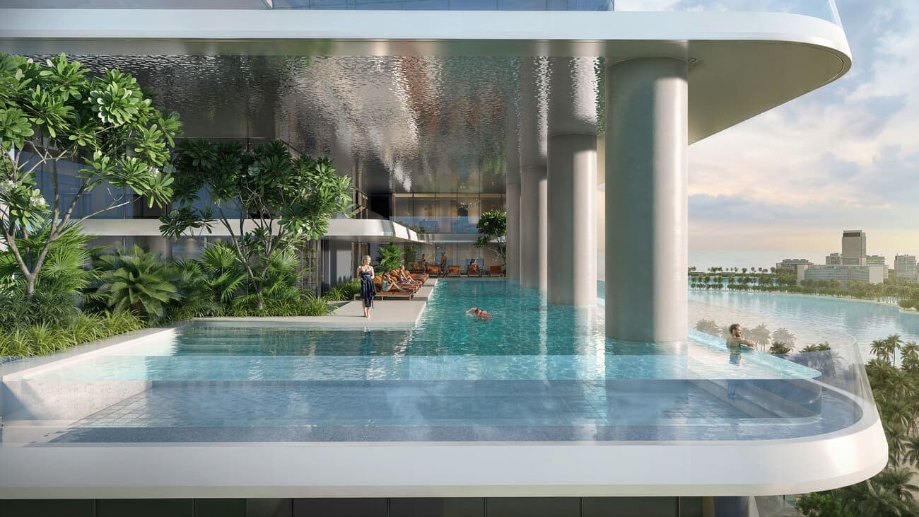 W Hotels and Residences Al Marjan amenity Sea View Infinity Pool in Al Marjan Island, Ras Al Khaimah, by Dalands Holding FZ LLC