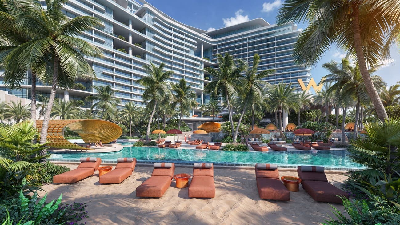 W Hotels and Residences Al Marjan amenity Sun Loungers in Al Marjan Island, Ras Al Khaimah, by Dalands Holding FZ LLC