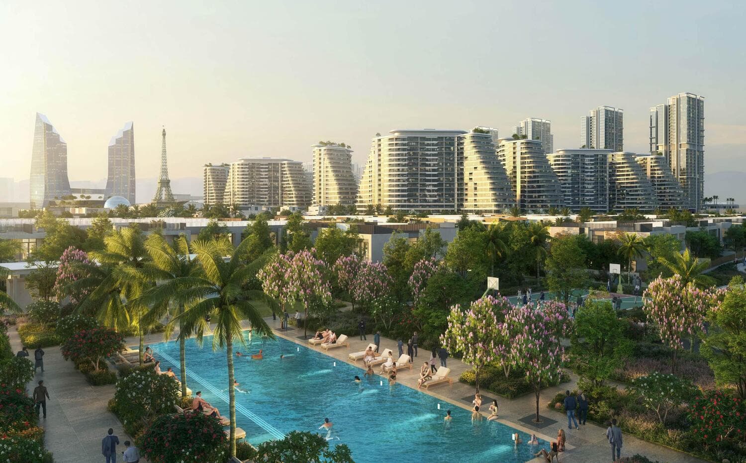 Waada Dubai South amenity Swimming Pool - Dubai Industrial City, Dubai - by BT Properties