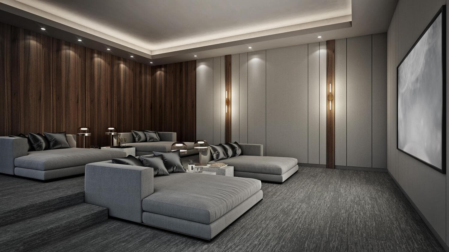 Waldorf Astoria Residences amenity Cinema Lounge - Al Jazeera Al Hamra, Dubai - by Al Hamra