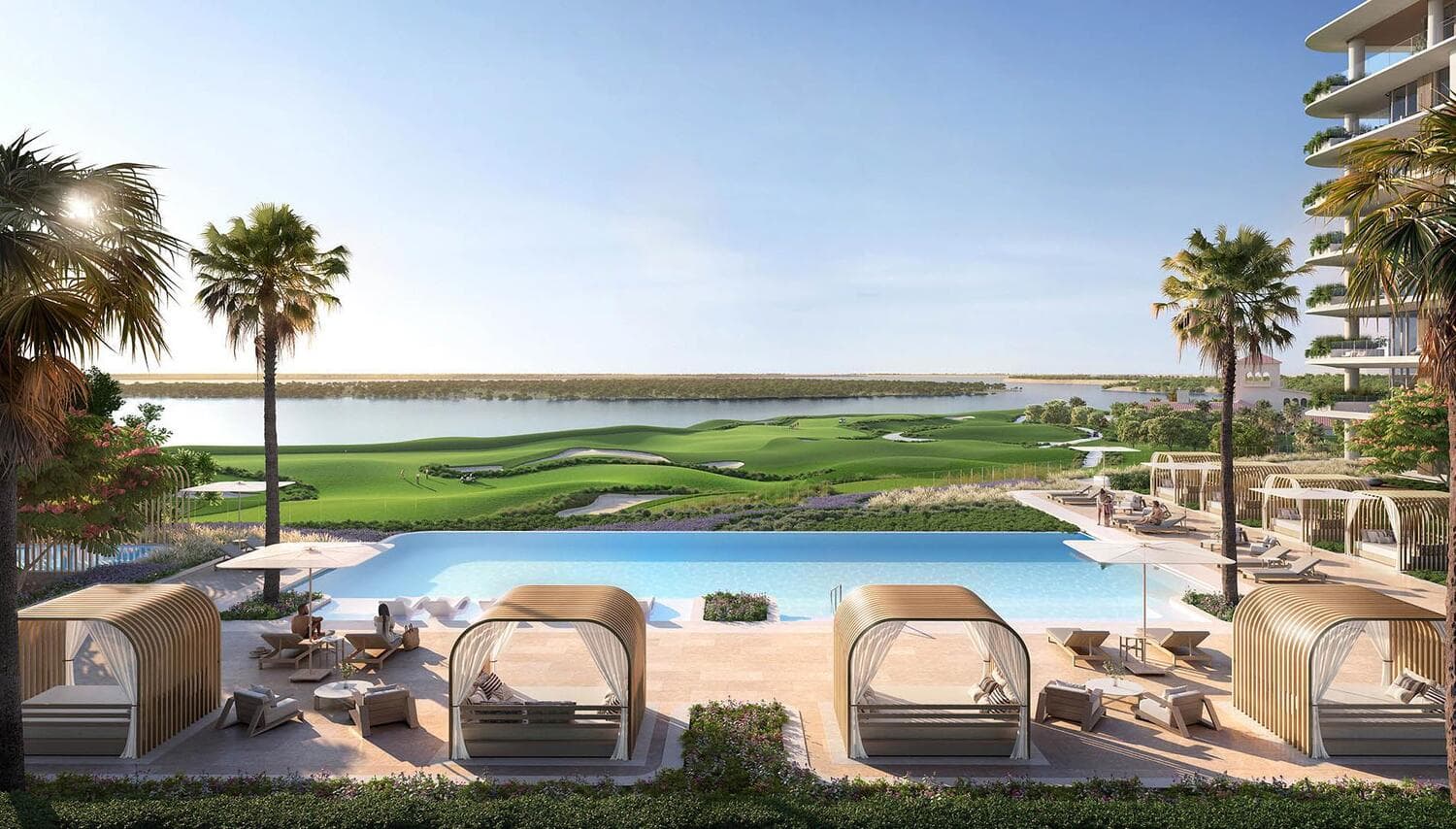 Waldorf Astoria Residences Yas amenity Pool Area - Yas Island, Dubai - by ALDAR