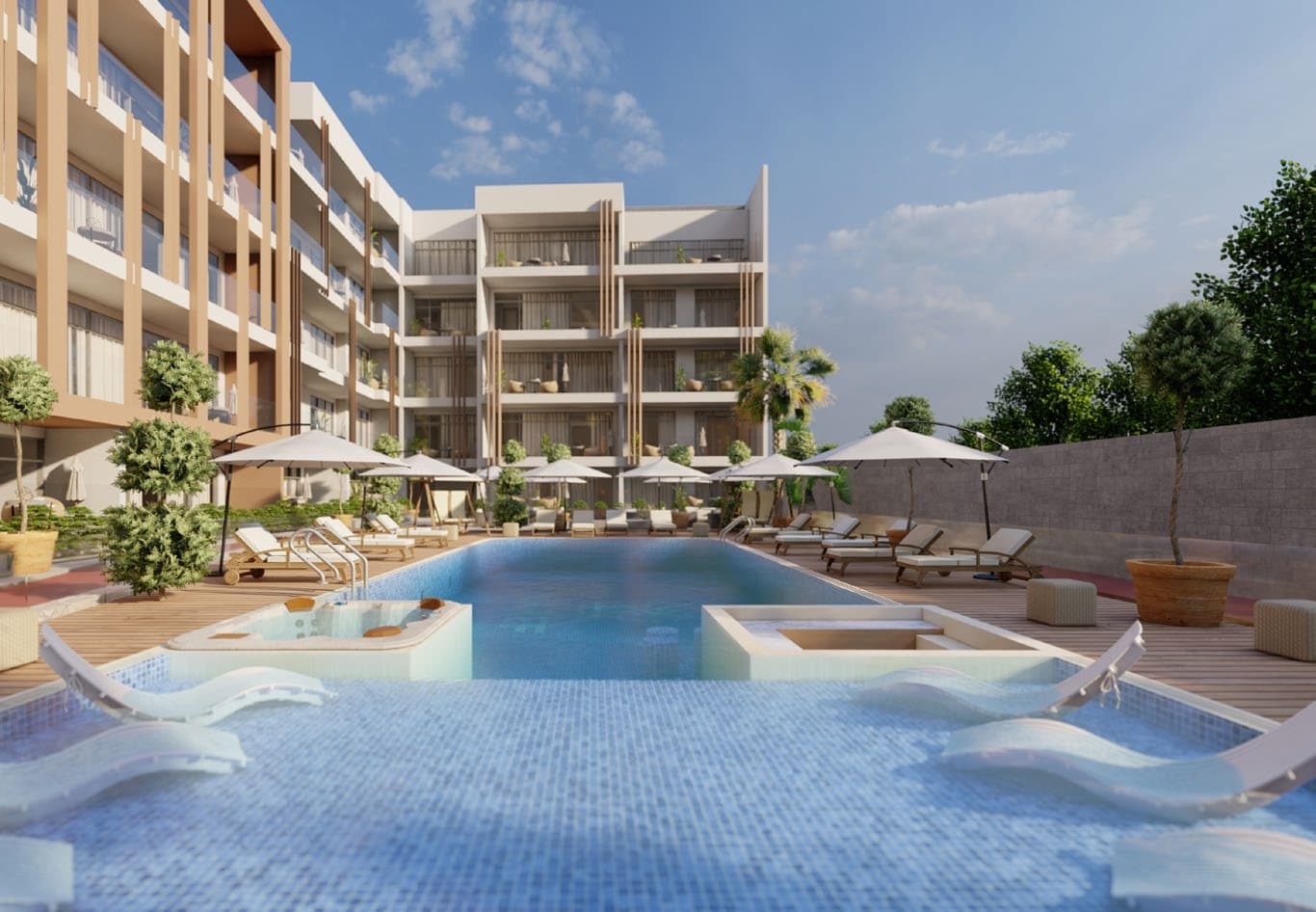 Waref Residences amenity Adult & Kids’ Swimming Pool - JVC (Jumeirah Village Circle), Dubai - by SIDO Development