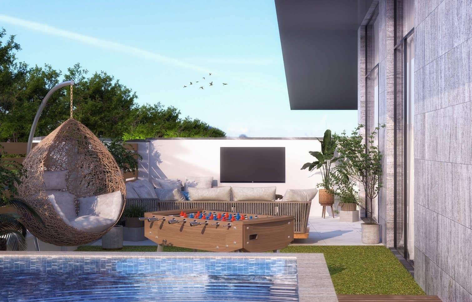 Waref Residences amenity Outdoor Cinema - JVC (Jumeirah Village Circle), Dubai - by SIDO Development