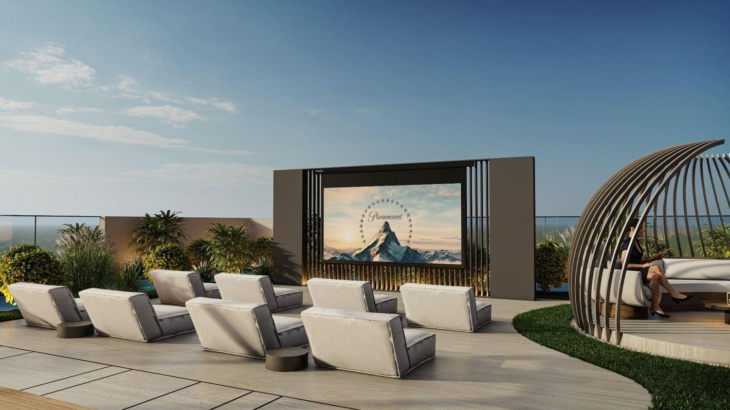 Wellington Ocean Walk amenity Open Air Cinema - Dubai Islands, Dubai - by Wellington Developments