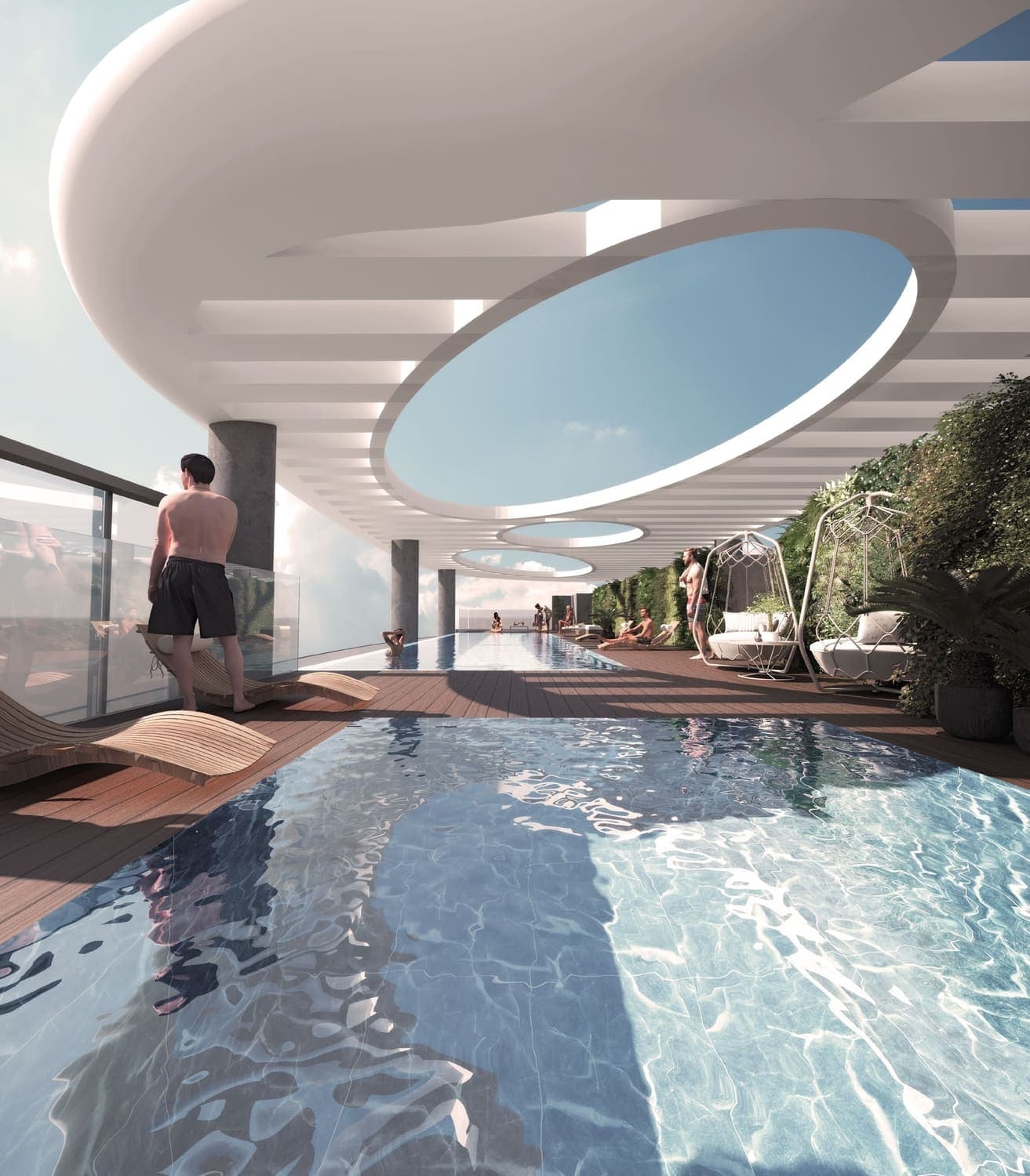 Westwood Grande 2 amenity Rooftop Infinity Pool in JVC (Jumeirah Village Circle), Dubai, by Imtiaz Development