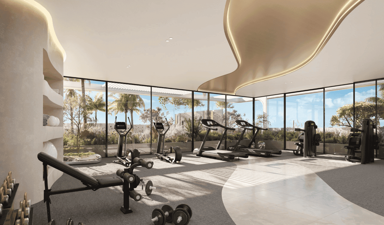 Weybridge Gardens 4 amenity Fitness Studio - Dubailand Residence Complex, Dubai - by Leos