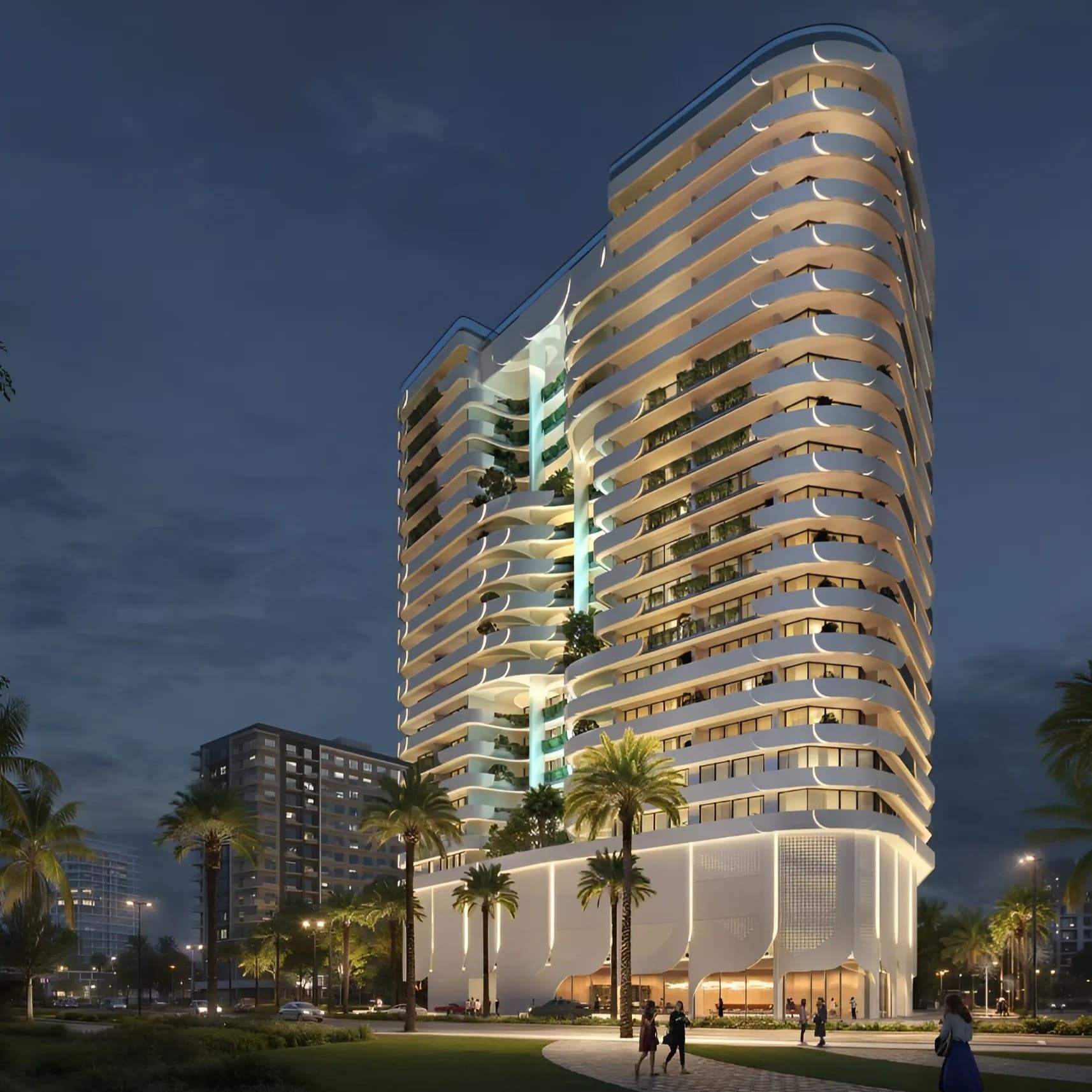 Weybridge Gardens 4 exterior view - Dubailand Residence Complex, Dubai - by Leos