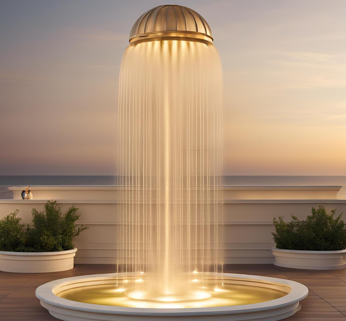 Whitecliffs Residences amenity Water Fountains - Dubai Islands, Dubai - by AG Properties