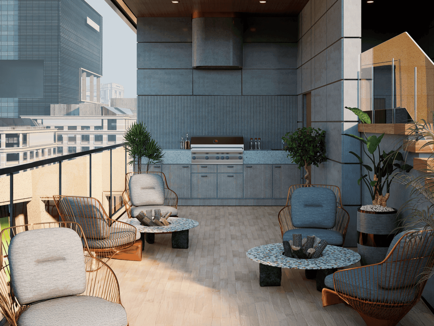 Whitestone Residences amenity Bbq Area - Al Satwa, Dubai - by Axiom Prime Real Estate