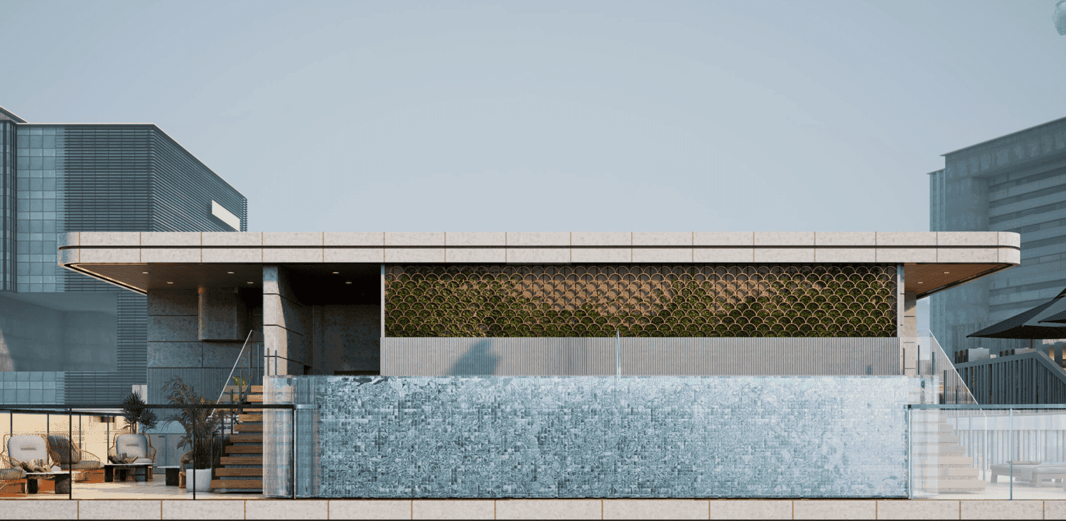 Whitestone Residences amenity Swimming Pool - Al Satwa, Dubai - by Axiom Prime Real Estate