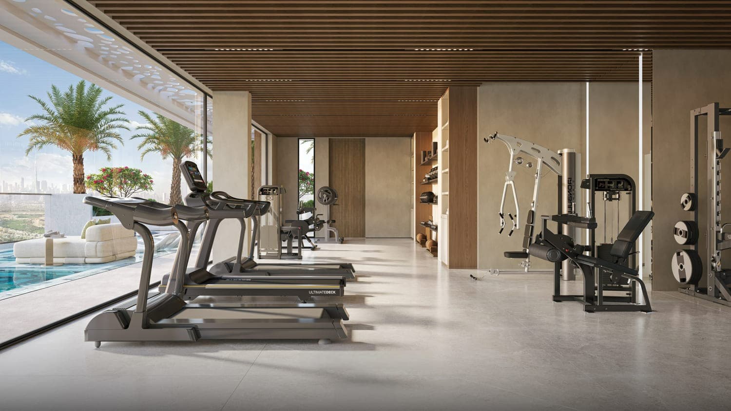 Woodland Terraces amenity Fitness Center - MBR District 11 (Meydan South), Dubai - by AMIS Development