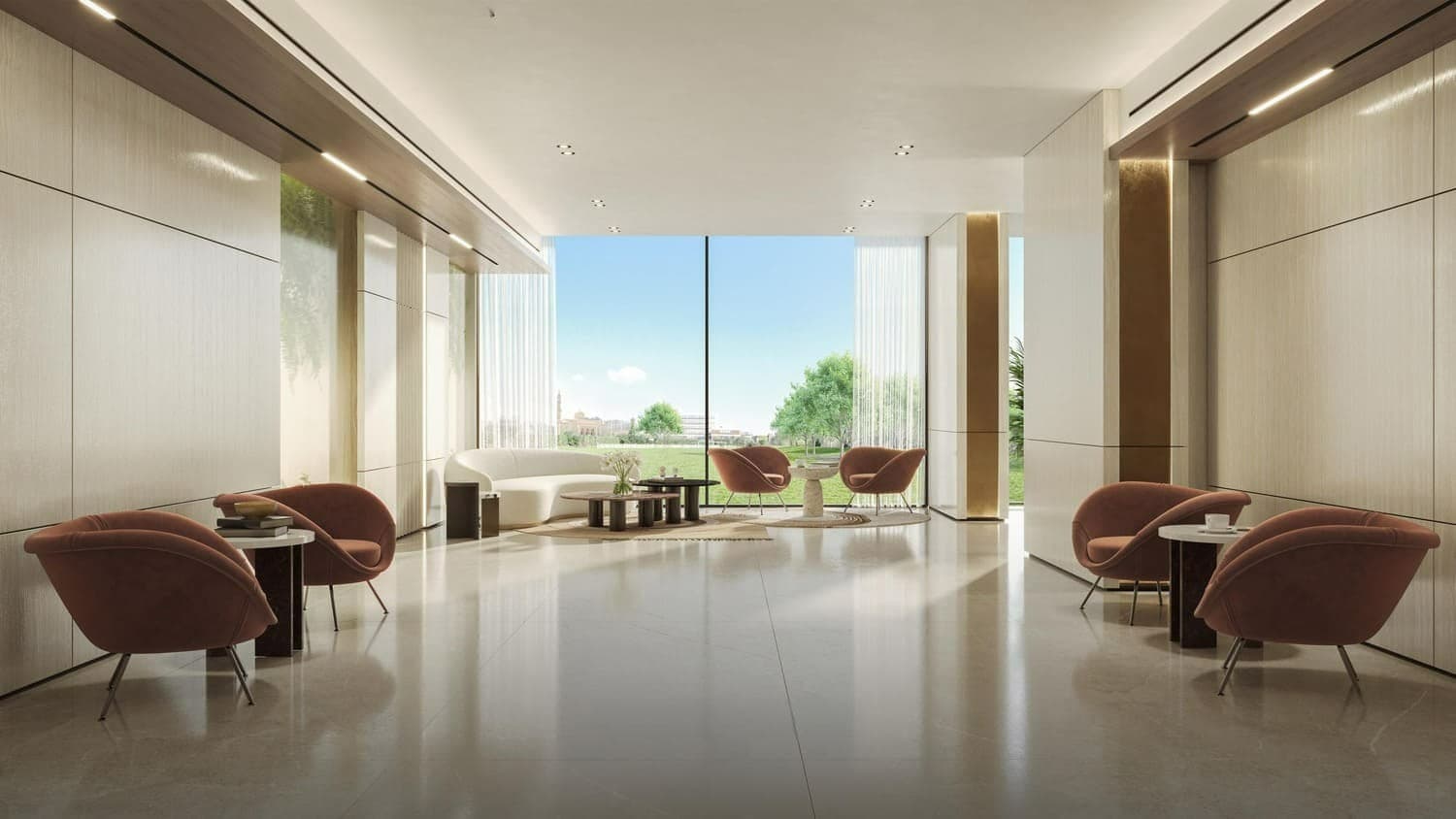Woodland Terraces amenity Lounge Area - MBR District 11 (Meydan South), Dubai - by AMIS Development