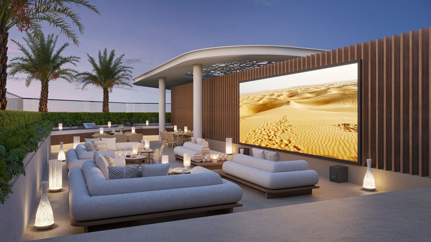 Woodland Terraces amenity Outdoor Theater - MBR District 11 (Meydan South), Dubai - by AMIS Development