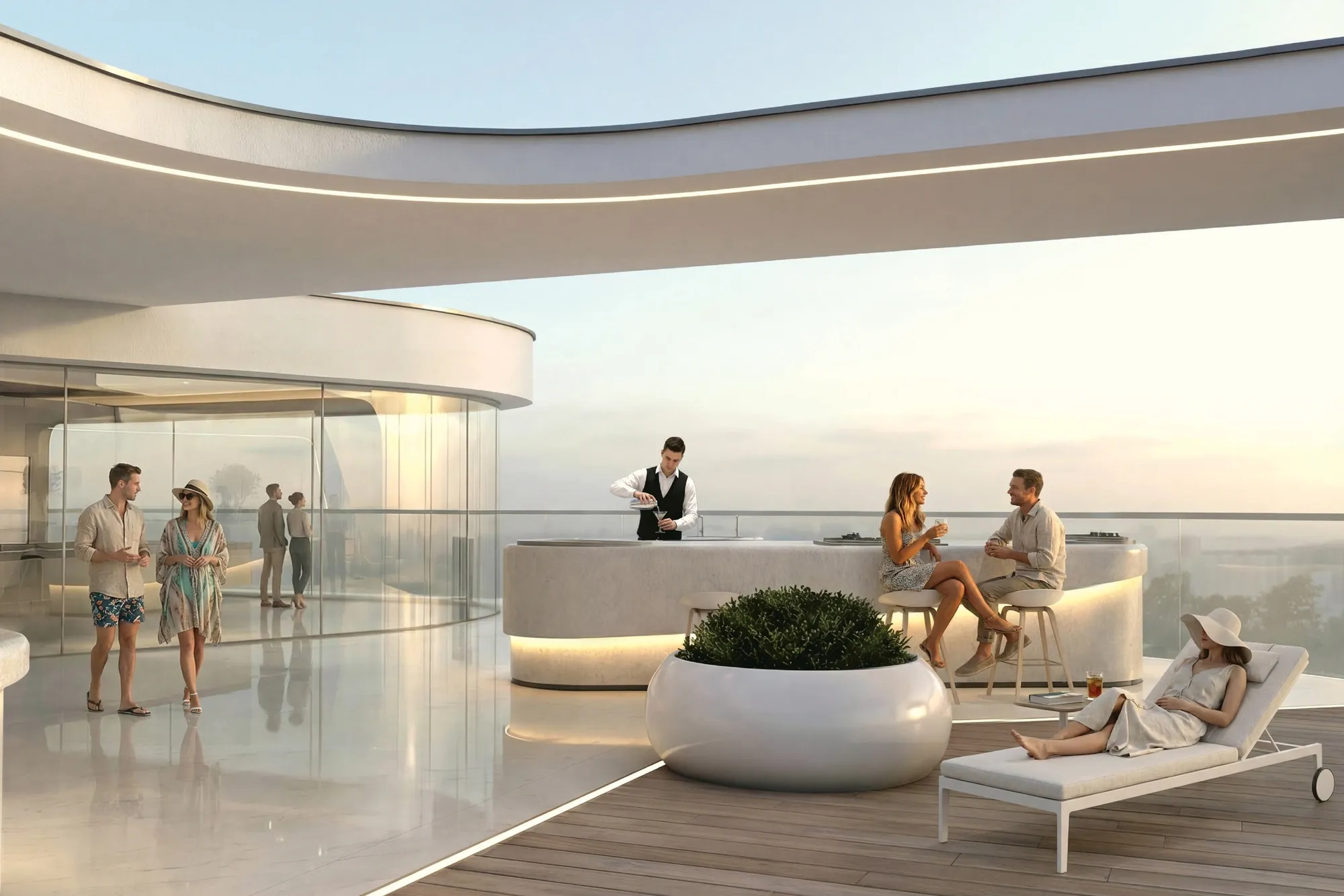 X11 amenity Rooftop Café & Bar - Dubai South, Dubai - by BAMX Development