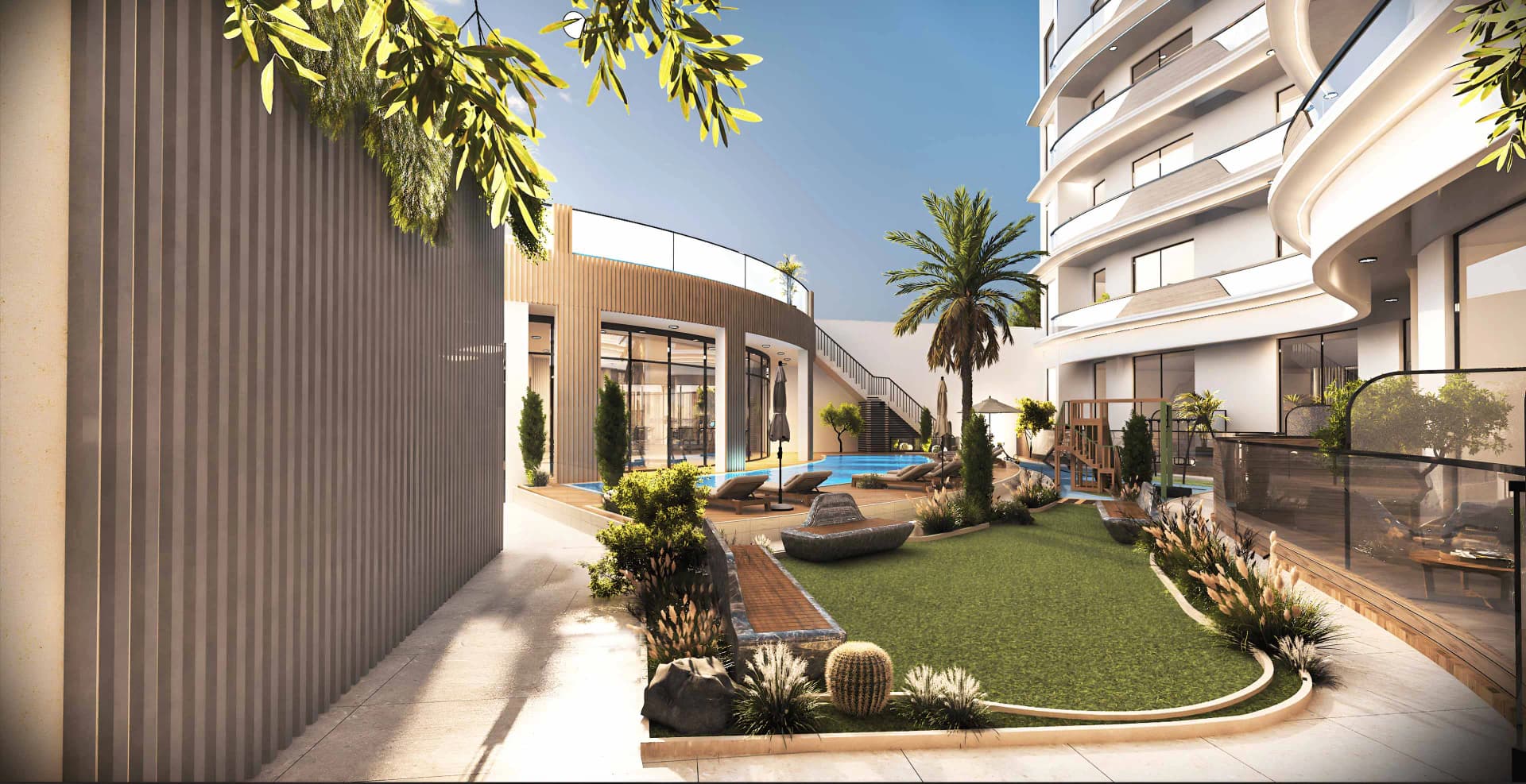 Xenia Residence amenity Landscaped Outdoor Areas in Al Barsha South 4, Dubai, by NYX Real Estate Development