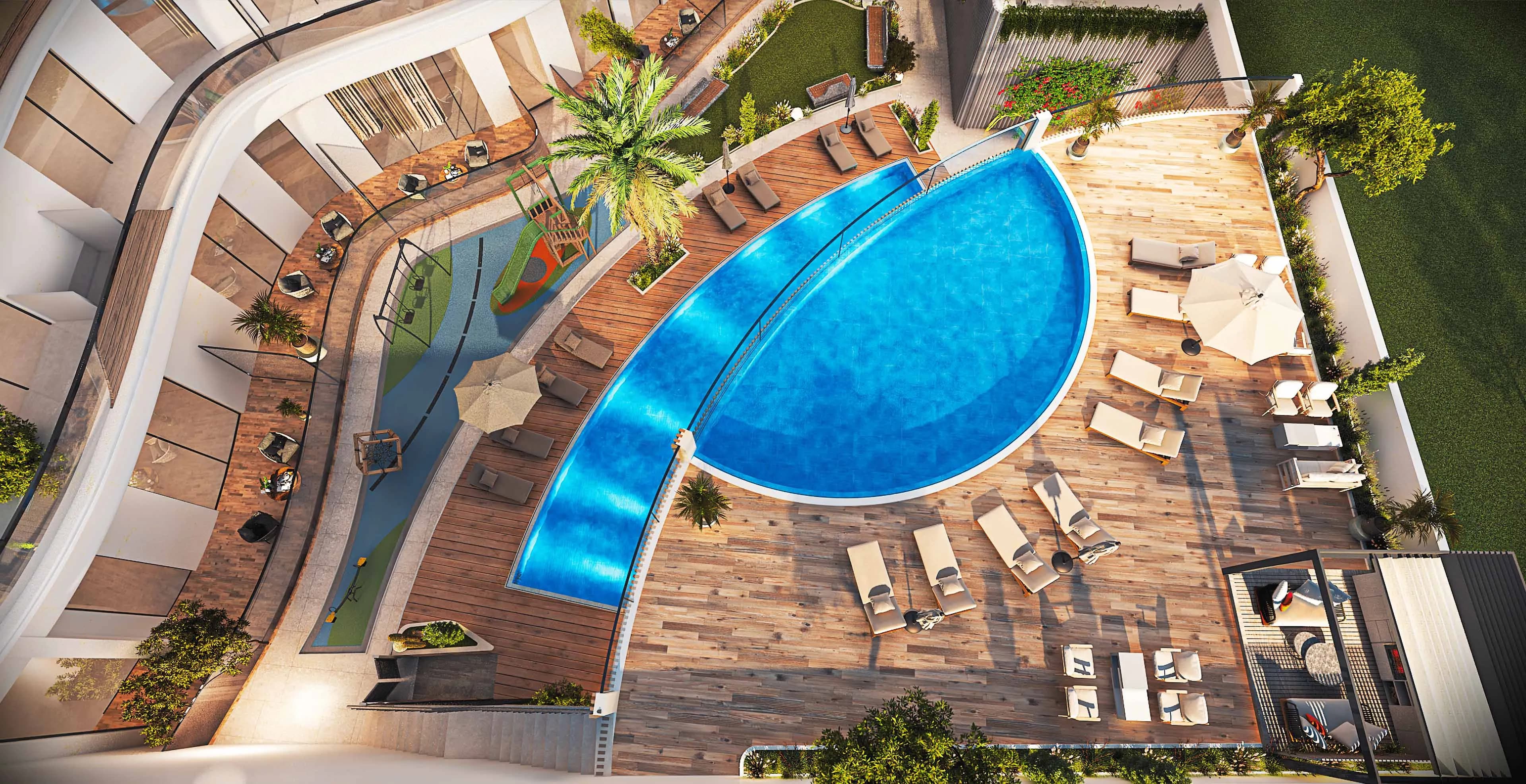 Xenia Residence amenity Swimming Pool - Al Barsha South 4, Dubai - by NYX Real Estate Development