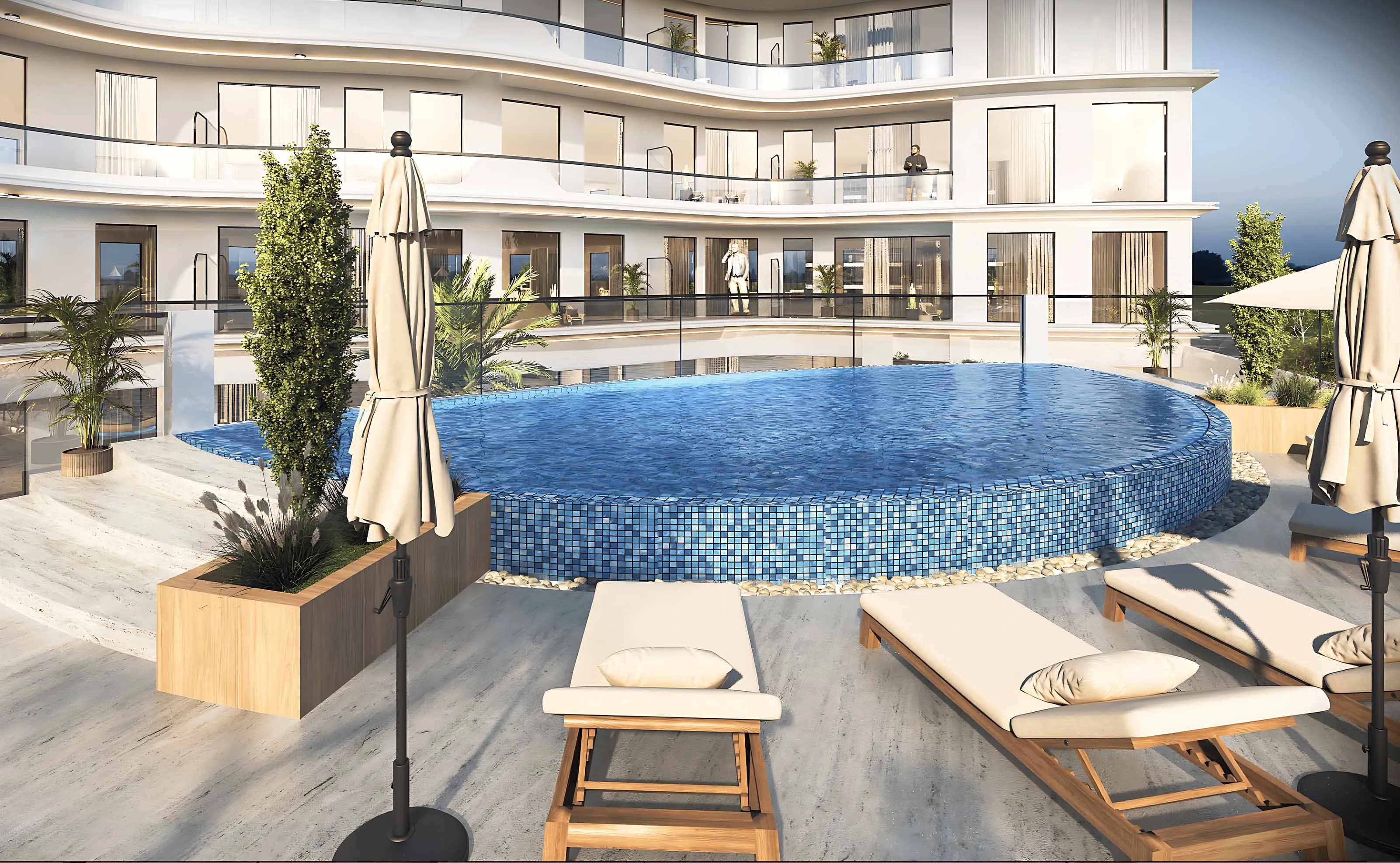 Xenia Residence amenity Temperature-Controlled Pool - Al Barsha South 4, Dubai - by NYX Real Estate Development