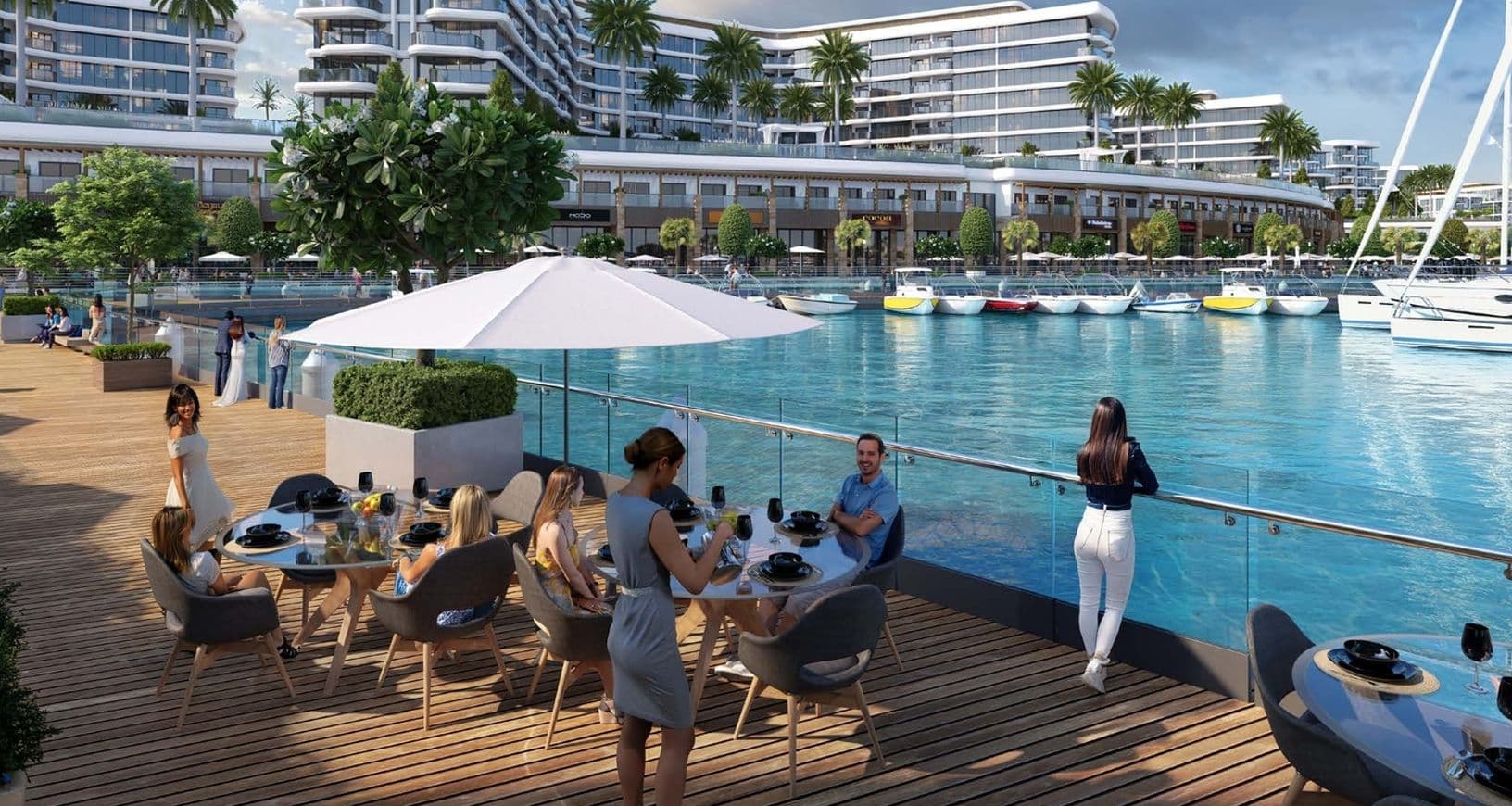 Yachtside Marina Residences amenity Café & Restaurants - Siniya Island, Dubai - by Sobha