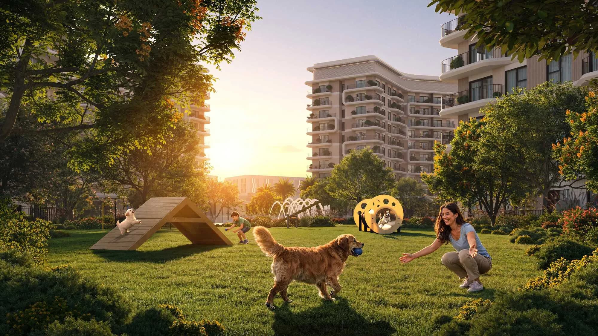 Yas Park Place amenity Dog Park & Walking Trails - Abu Dhabi, Dubai - by ALDAR