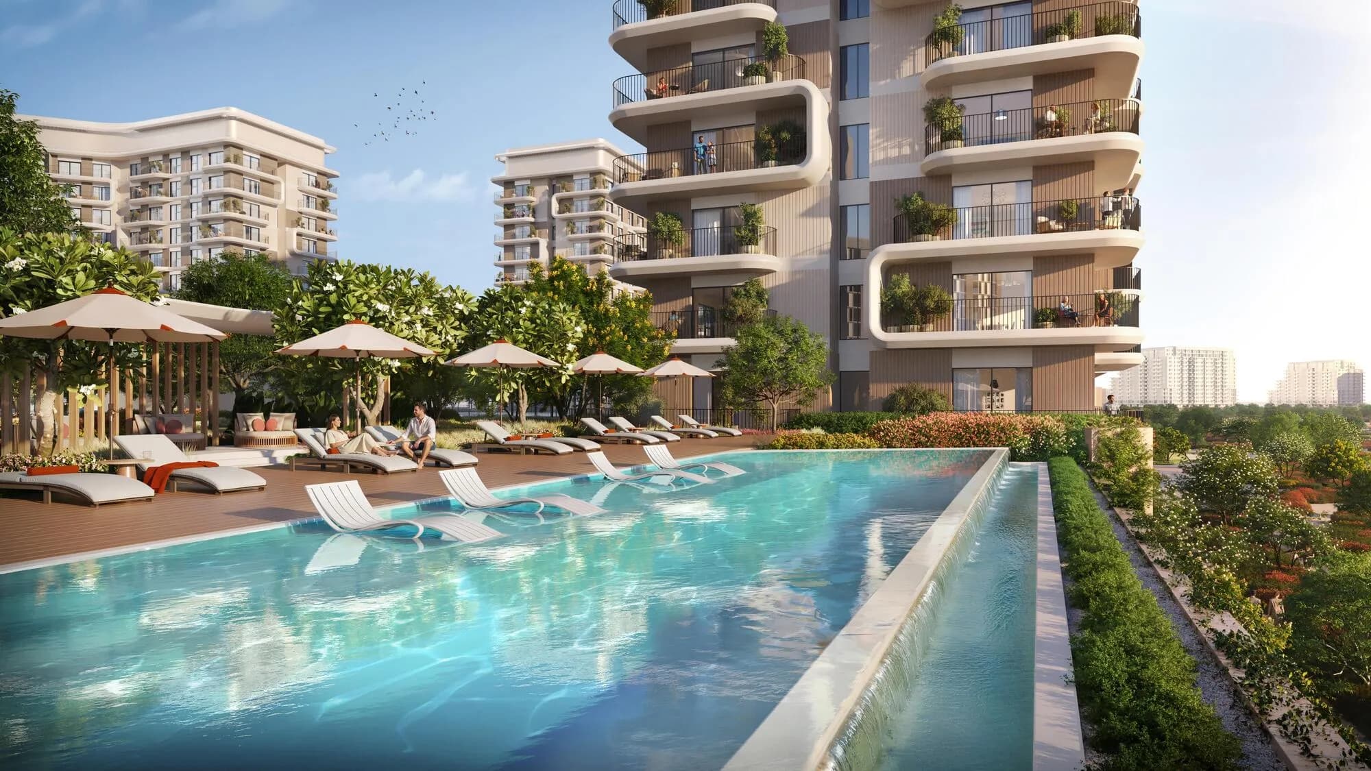 Yas Park Place amenity Infinity Pool - Abu Dhabi, Dubai - by ALDAR