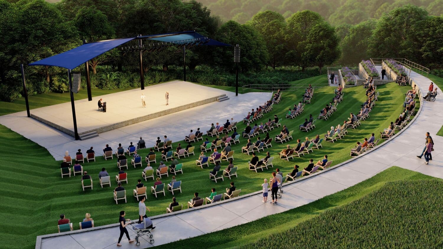 Yas Riva amenity Outdoor Amphitheater - Al Raha Beach, Dubai - by ALDAR
