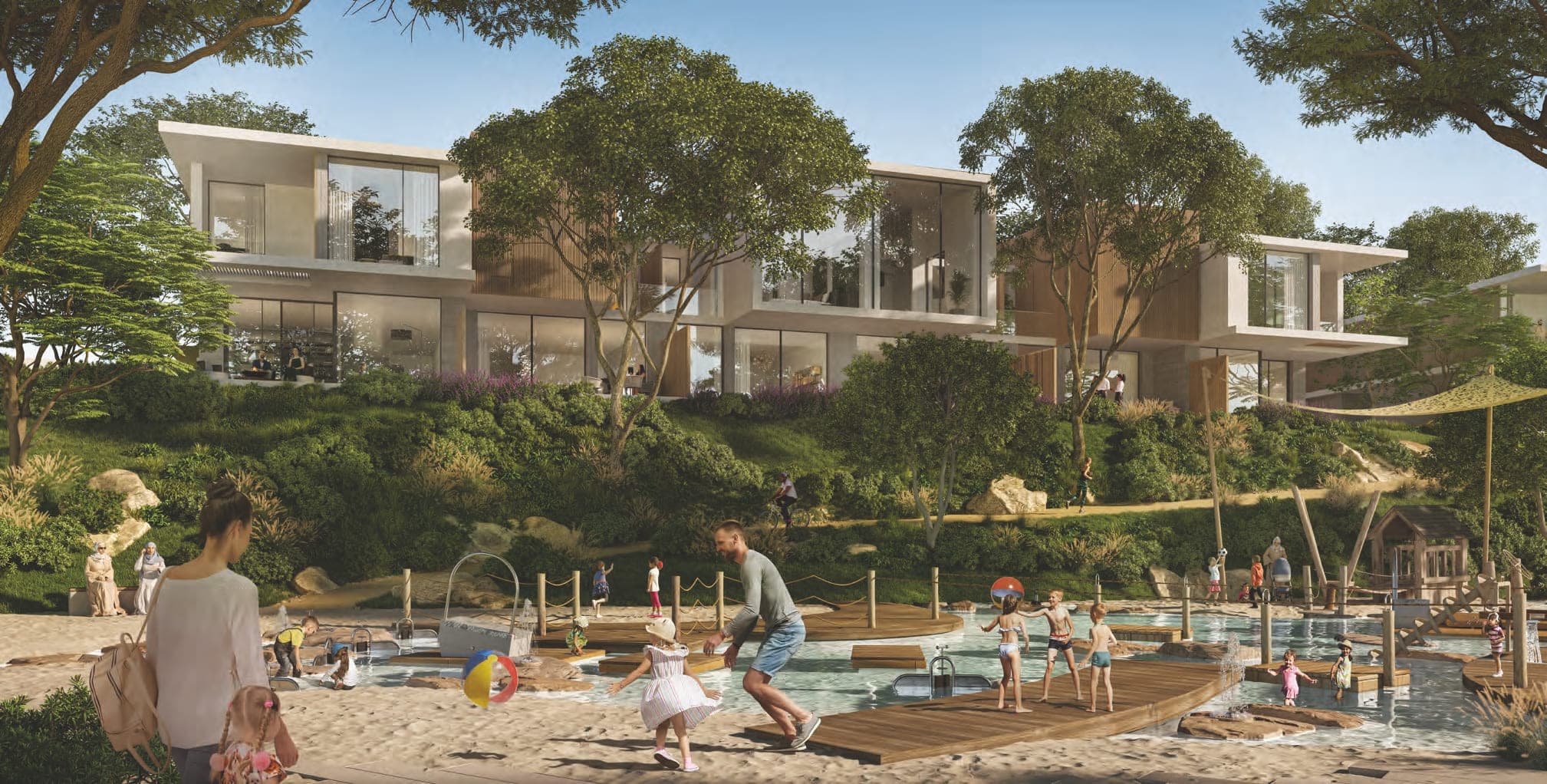 Yasmina Duet Villas amenity Swimming Pools & Splash Pads - Dubai Expo City, Dubai - by Expo City Development