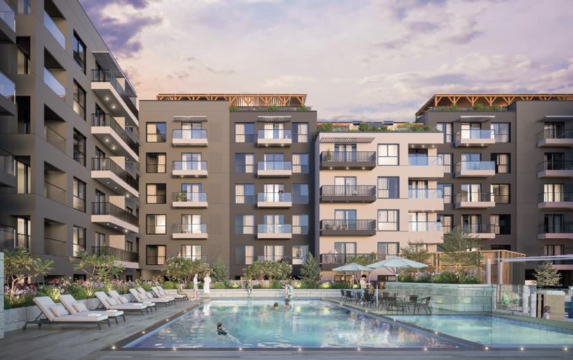 Zazen Gardens amenity Adult & Kids Swimming Pool in Jebel Ali Village, Dubai, by ZāZEN Properties