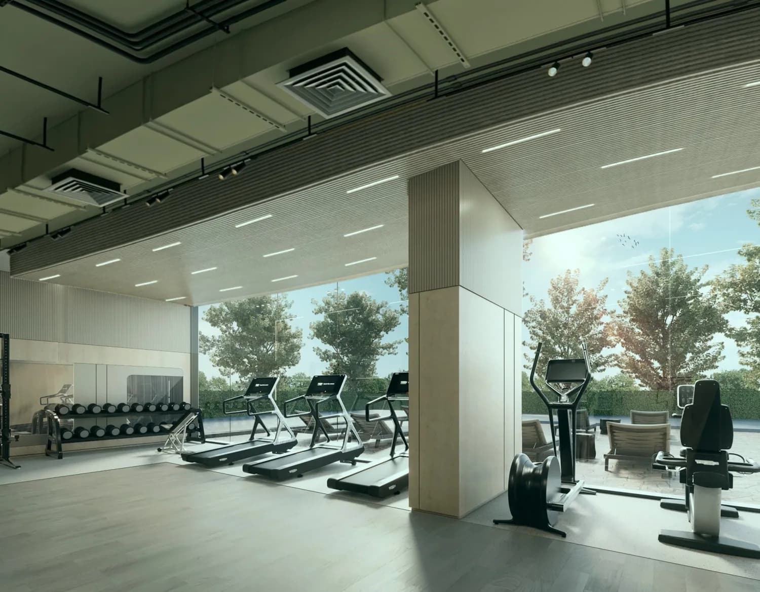 Zen Lagoons by Sanzen amenity Gym - Bukadra, Dubai - by Sanzen Developments