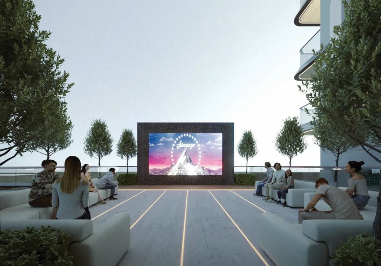 Zyra Hills amenity Outdoor Cinema in Warsan 4, Dubai, by Laraix Group