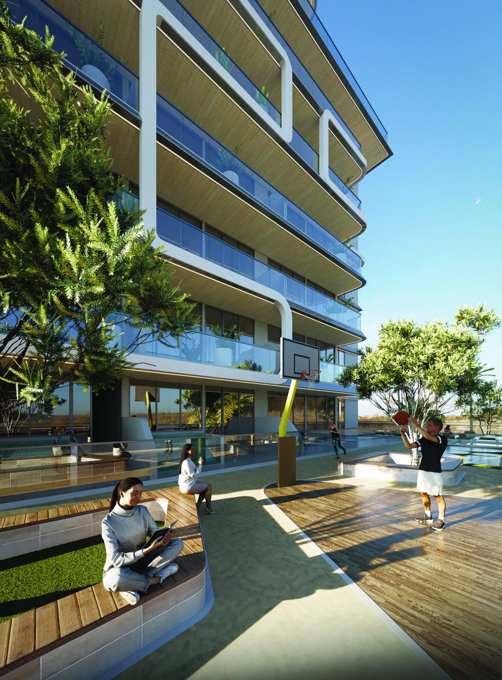 Zyra Hills amenity Outdoor Sitting Areas in Warsan 4, Dubai, by Laraix Group