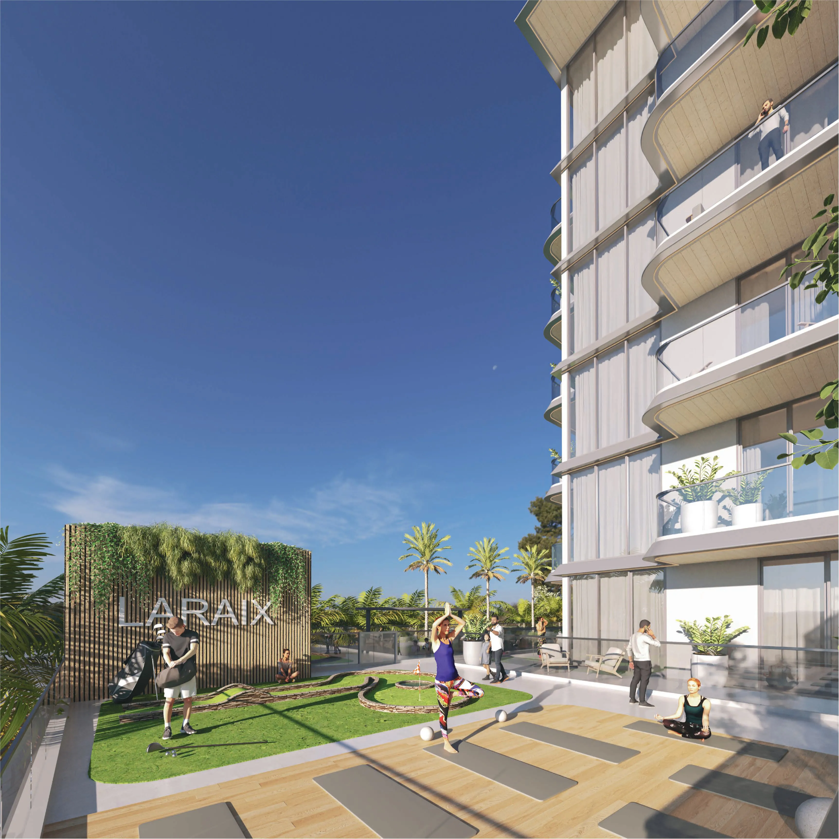 Zyra Hills amenity Tranquil Yoga Garden - Warsan 4, Dubai - by Laraix Group