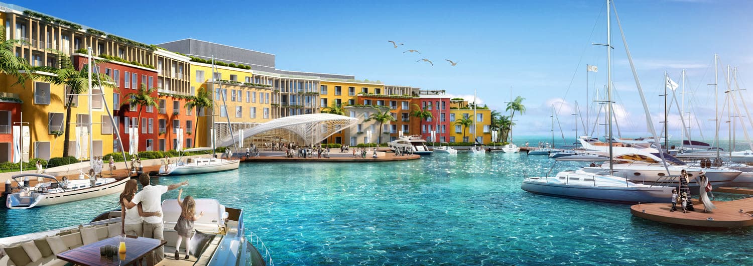 The Heart of Europe - Portofino exterior view - World of Islands, Dubai - by THOE