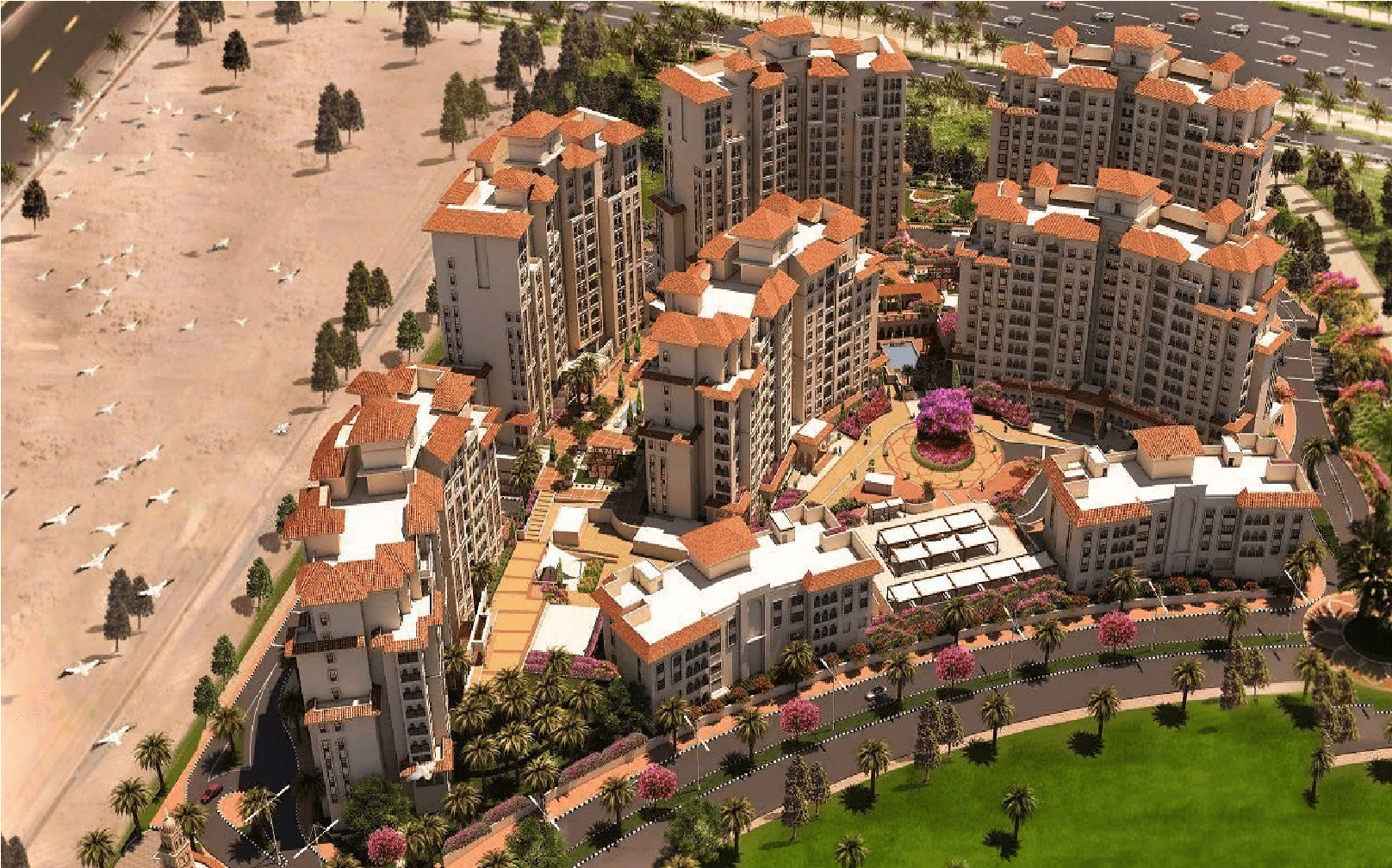 Alandalus exterior view - Jumeirah Golf Estates, Dubai - by Wasl
