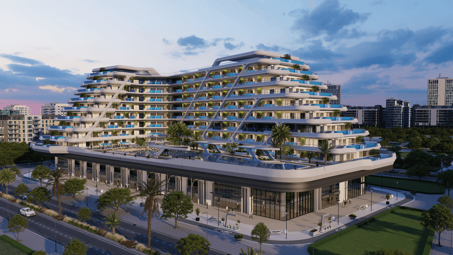 Samana Mykonos Signature exterior view - Arjan, Dubai - by Samana