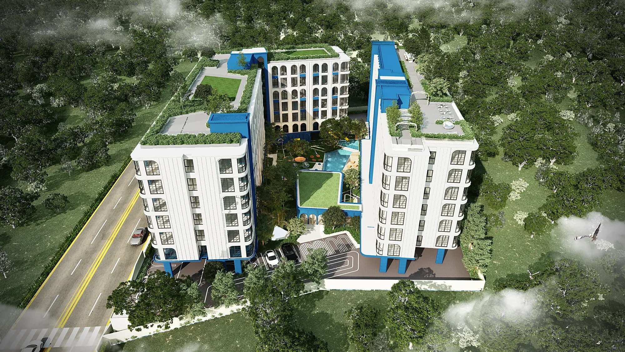 Above Element exterior view - Thalang District, Dubai - by Art House Group