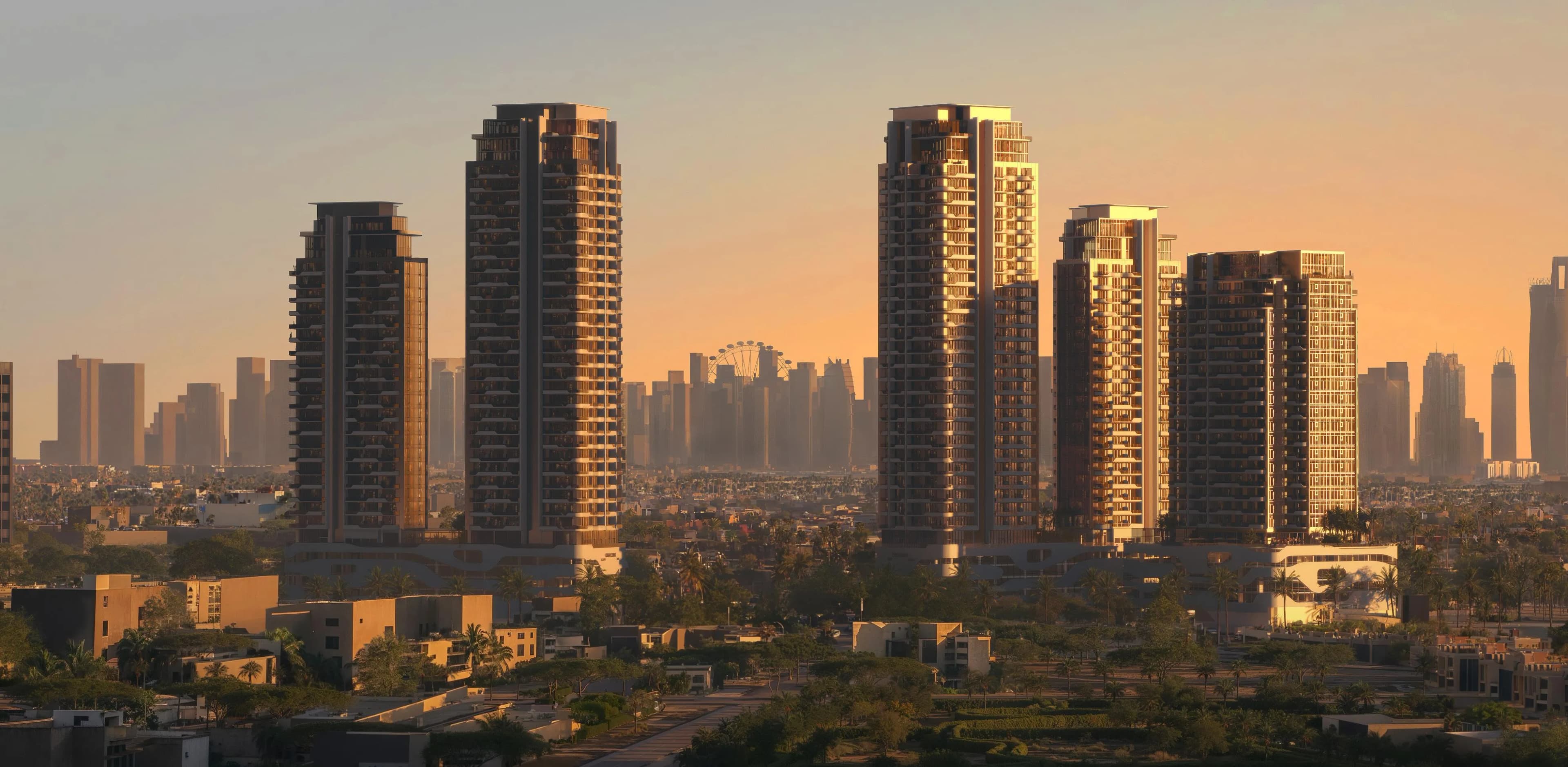 The Orchard Place Towers D & E exterior view - JVC (Jumeirah Village Circle), Dubai - by Peak Summit Real Estate Development
