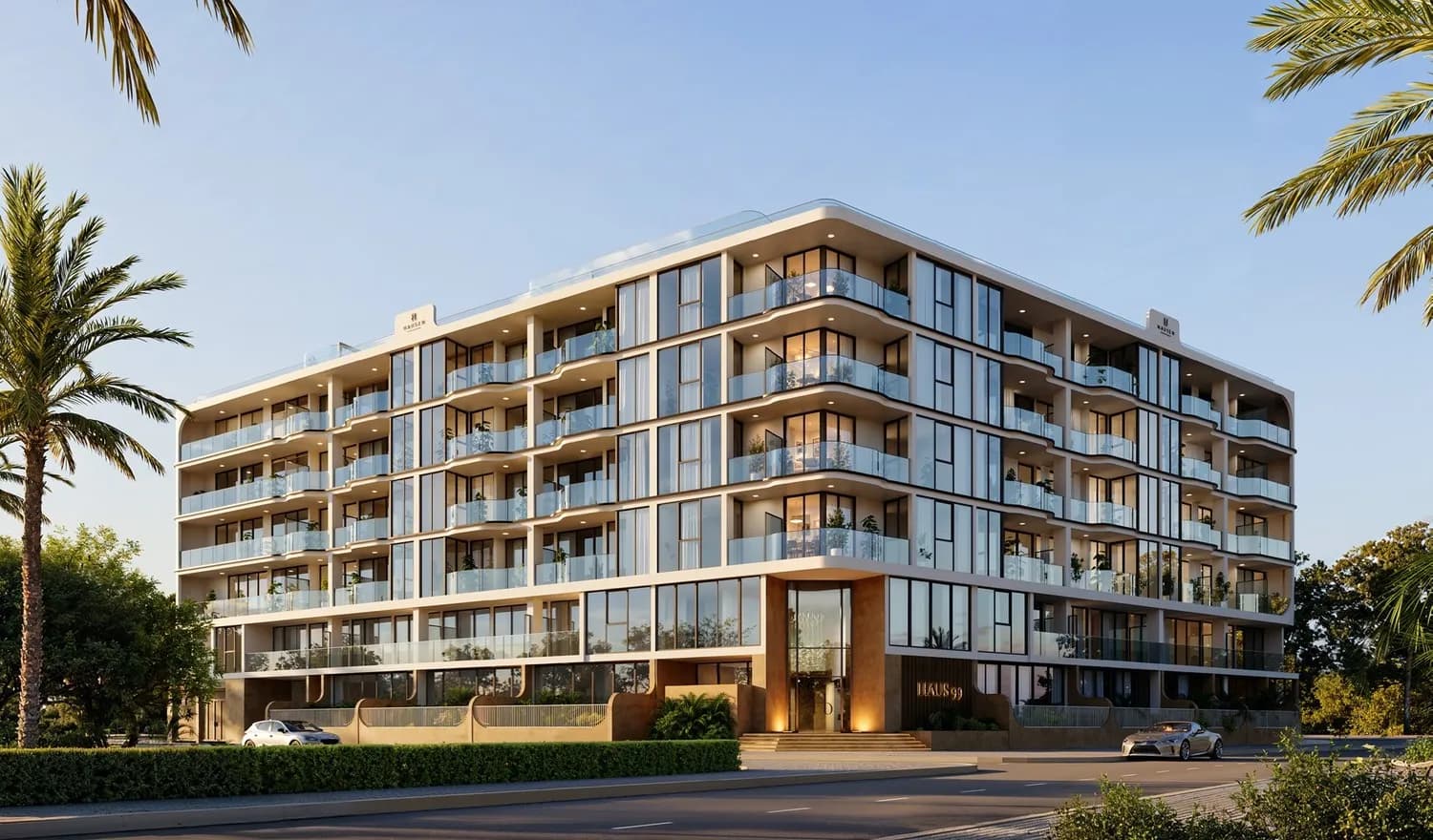 Haus 99 exterior view in JVT (Jumeirah Village Triangle), Dubai, by Hausen Developments