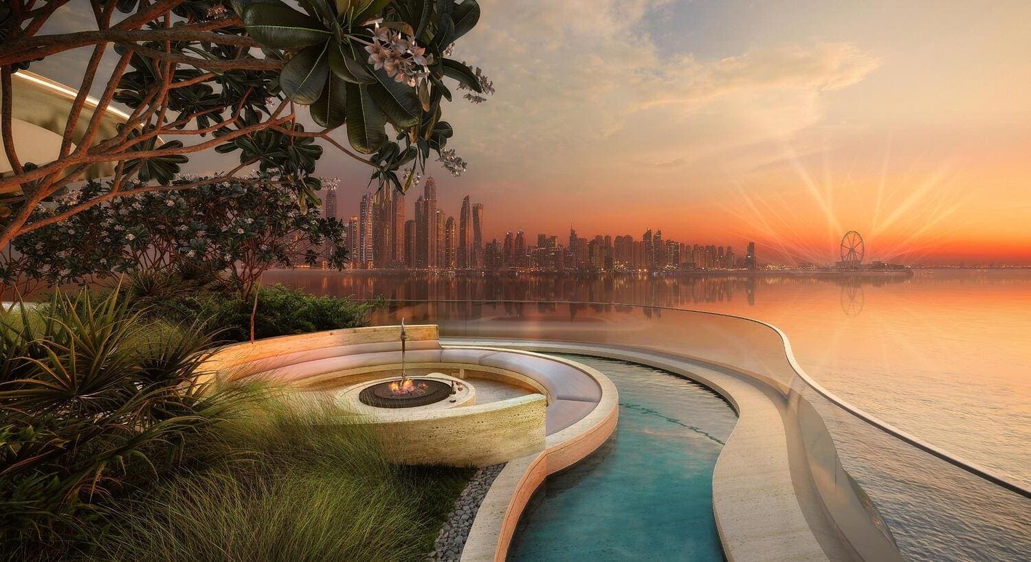 SLS Residences at Palm Jumeriah amenity Sunset Terrace in Palm Jumeirah, Dubai, by Roya Lifestyle Development